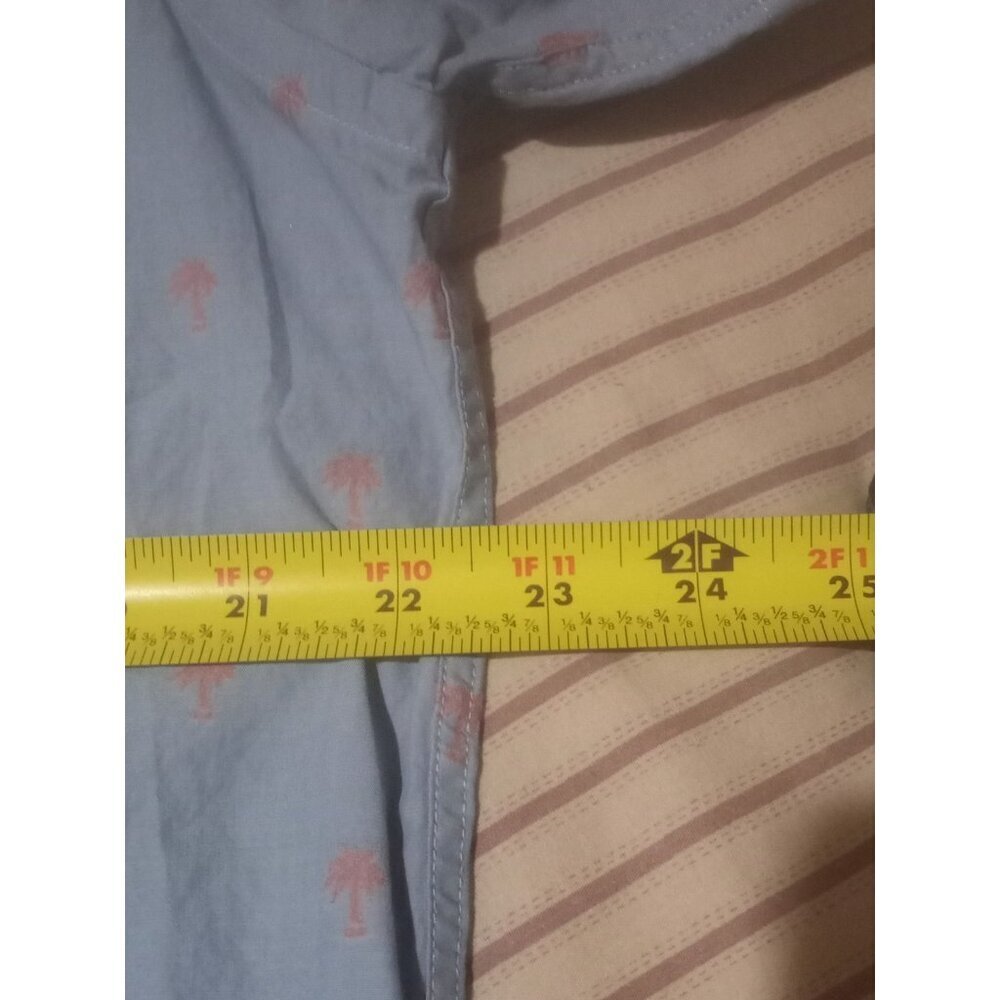 UNTUCKit Men's Light Blue Short Sleeve Hamilton Button Down Shirt Palm Tree Sz L - Picture 11 of 12